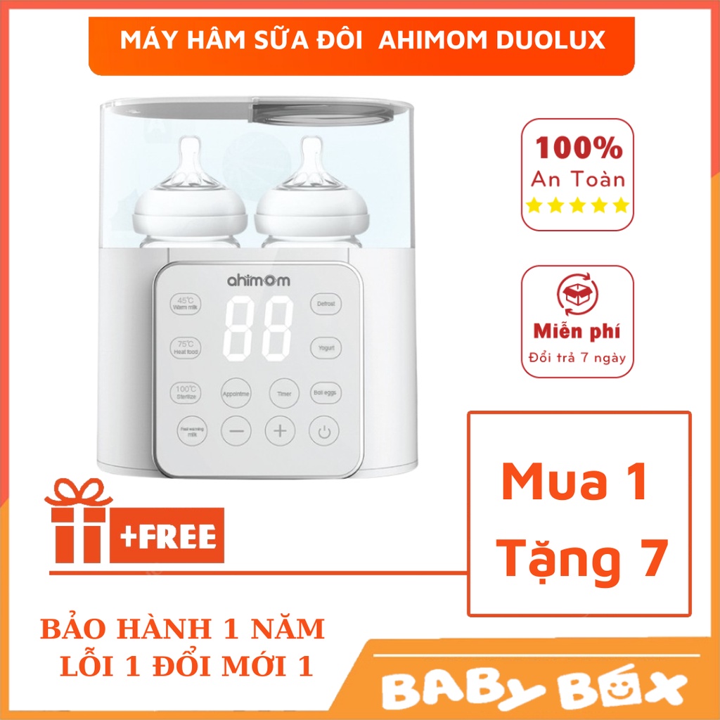 Máy hâm sữa Ahimom Duo Lux - máy hâm sữa đôi và tiệt trùng đa năng - BabyBox