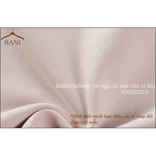 Bộ ngủ dài tay chất đẹp có đệm ngực, trái tim xanh quần bo gấu mã BN-JSC-8315