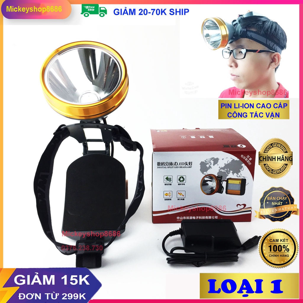 Đèn đội đầu SHANGYUAN 1600 siêu sáng cao cấp bóng led siêu sáng chống nước kín nước soi ếch đi rừng dã ngoại (HÀNG