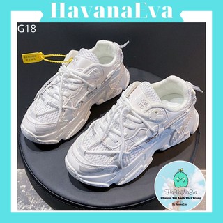 Giày nữ thể thao full box, giày nữ sneaker trắng g18