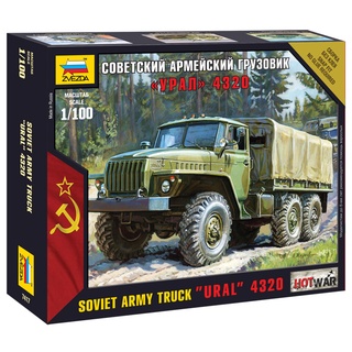 Mô hình quân sự xe tải liên xô ural 4320 1/100 zvezda