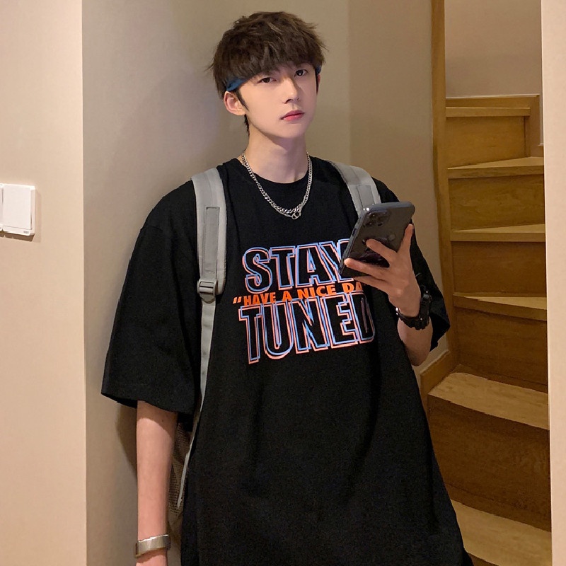 Áo Thun Nam Tay Ngắn In Chữ Size M-5XL Phong Cách Hip Hop