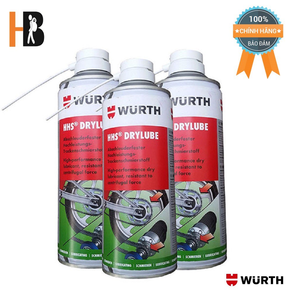 ( BÔI TRƠN ) Mỡ Bò Khô Wurth Hhs Drylube 400ml | HIBUCENTER |