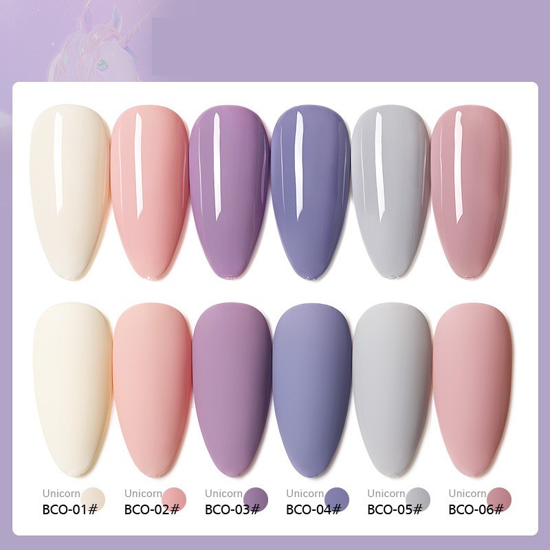 Sơn móng tay gel Sơn gel AS dùng máy hơ gel sơn nail tone trắng sữa chua hồng nude tím nhạt VUA SƠN AS mã BCO 15ml