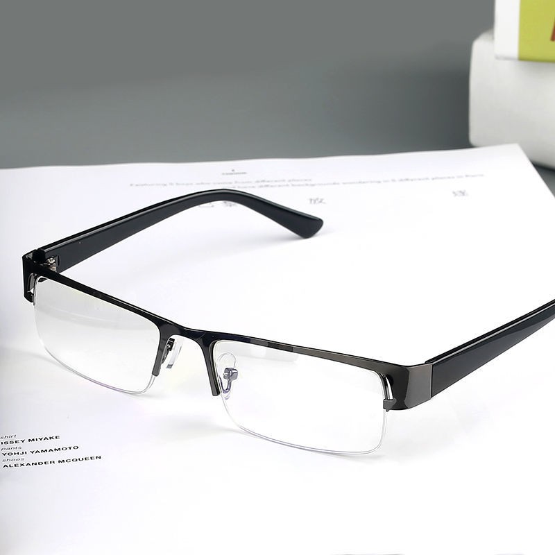 ۩❧●Half box myopia glasses male radiation protection against the blue eye flat lens glass frame fatigue goggles students | BigBuy360 - bigbuy360.vn