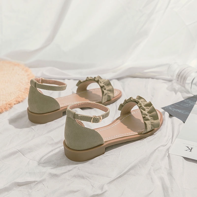 Giày Sandal Đế Bệt Mềm Mại Kiểu La Mã Thời Trang Mùa Hè Cho Nữ