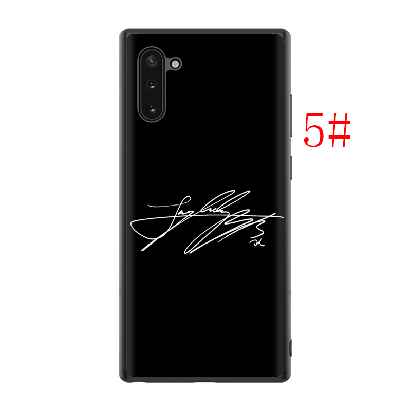 Ốp điện thoại silicone TPU mềm họa tiết chữ ký BTS W36 cho Samsung Note 8 9 10 Lite 20 S20 Ultra Plus