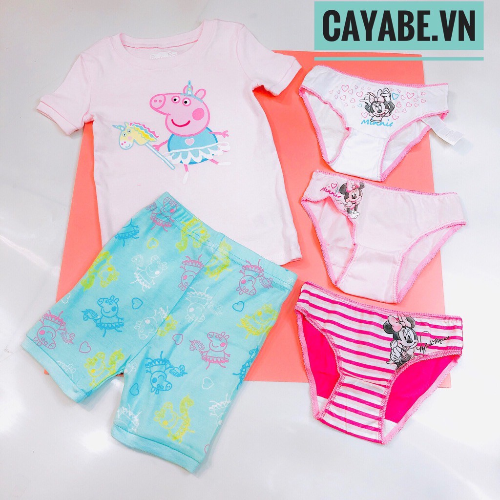 SET 3 QUẦN LÓT CHO BÉ GÁI CAYABE DIS.NEY HÌNH CHUỘT MINNIE MICKEY (QUẦN ÁO TRẺ EM)