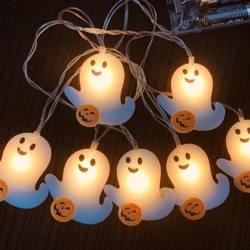 MUVAKO Dây Đèn LED 10 Bóng Dài 1.5m Hình Đầu Lâu / Bí Ngô Dùng Trang Trí Quán Bar / Nhà Cửa