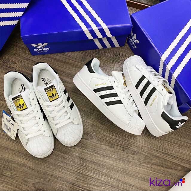 Giày thể thao, giày adidas superstar mũi sò đen trắng nam nữ đủ size fuck bill cao cấp