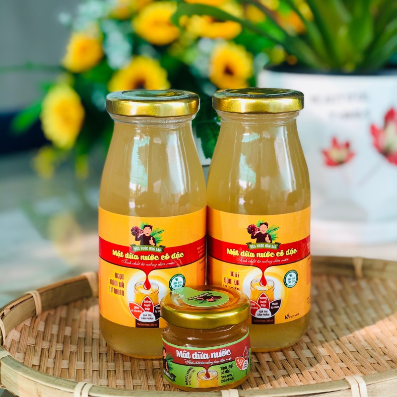 [GIÁ SỈ] Thùng Mật Dừa Nước Cô Đặc (12 chai x 250ml) - Mật Dừa Nước Ông Sáu - Thuần chay, đường huyết thấp, giàu vitamin