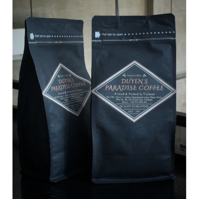 Cà phê nguyên chất rang xay 100% Robusta hạt chín đỏ Duyen's Paradise coffee 500g | BigBuy360 - bigbuy360.vn
