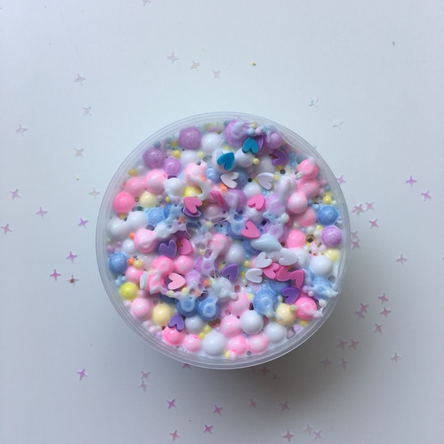 UNICORN POP TART (Half Floam Slime) Slime kẹo kỳ lân, đi kèm cốm unicorn, đồ chơi chất nhờn ma quái