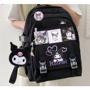 Balo Đi Học Cỡ Lớn In Họa Tiết Hoạt Hình Cinnamoroll Kuromi Và Hello Kitty Dễ Thương Phong Cách Nhật Bản