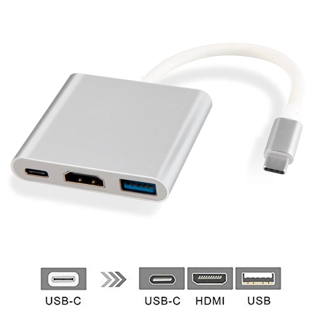 Cáp jack chuyển đổi từ Type-c sang HDMI kết nối tivi máy chiếu  USB 3.0 kết nối phím chuột... Cáp Typec to HDMI