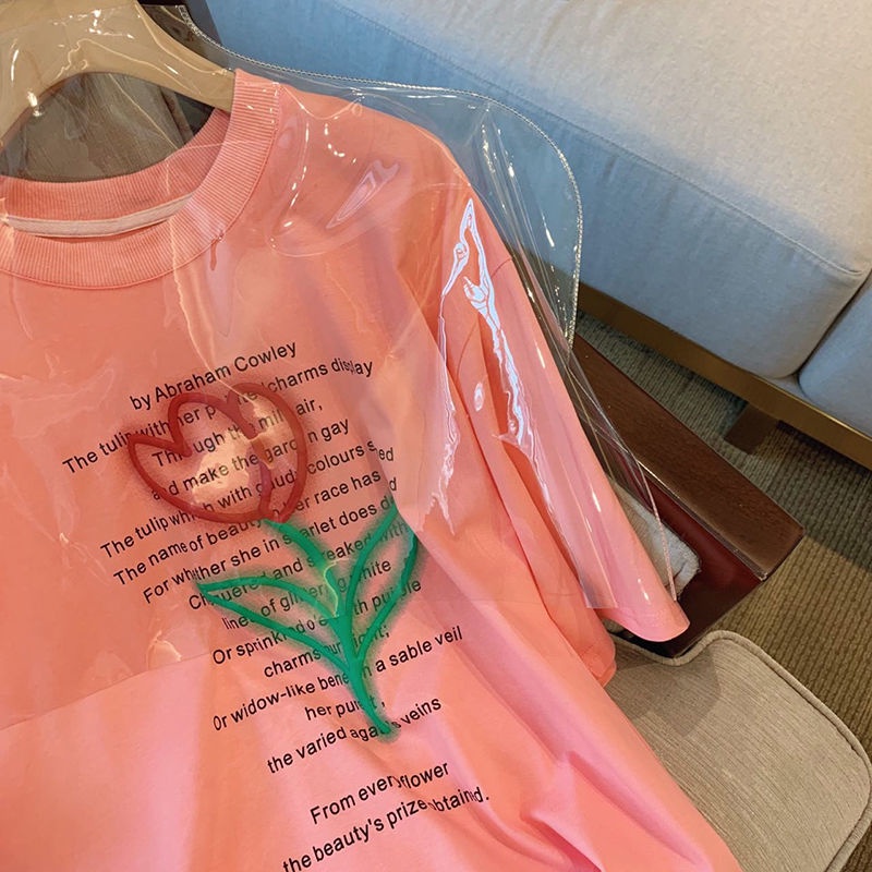 Áo Thun Nữ Ngắn Tay In Chữ Sang Trọng