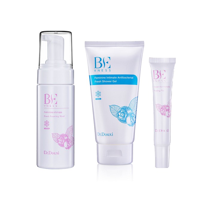 SET 3 Vệ sinh Hồng Mịn Vùng Kín Dr.Douxi- Sữa tắm vệ sinh + Bọt vệ sinh  +Gel hồng khít