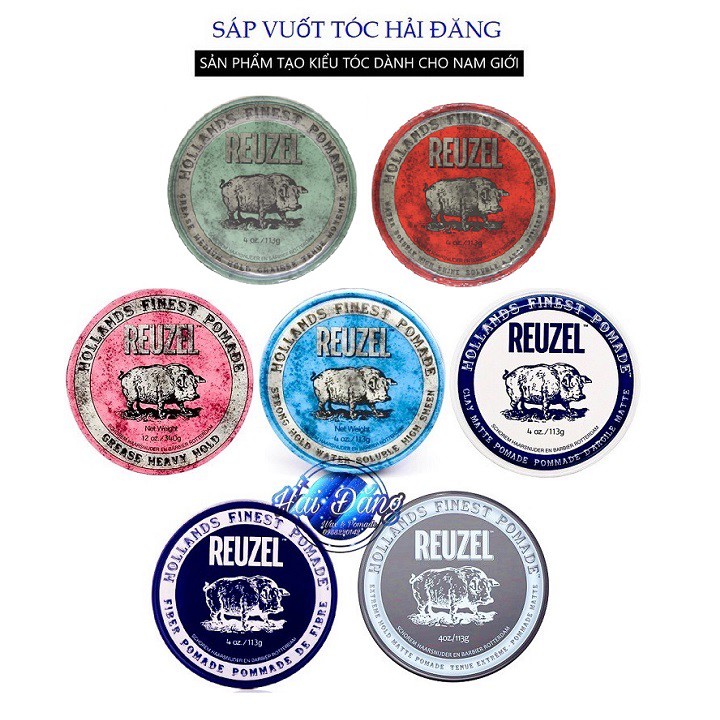 [FULL LINE] Sáp Vuốt Tóc Reuzel Pink  - Reuzel Blue - Reuzel Clay Matte - Reuzel Fiber - Reuzel Extreme Hold