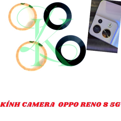 Kính camera oppo reno 8 5G có sẵn keo dán ( kính camera dành cho Oppo Reno 8 5g )