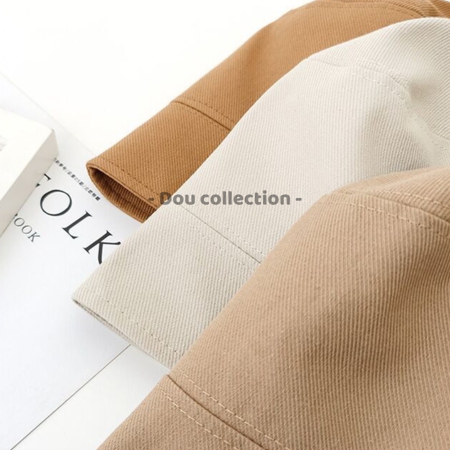 [Nowship2h] Mũ bucket (Mũ xô) Unisex Retro Trơn Phong Cách Nhật Bản - Chất Liệu Cotton - Handmade - Mã NV045