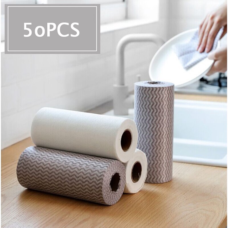 Set 50 khăn lau chén dĩa hút dầu dùng một lần cho nhà bếp