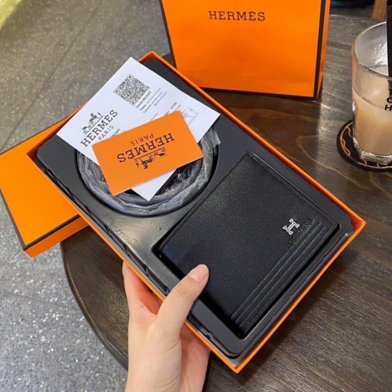 Set Dây Thắt Lưng Kèm Ví Da HM Full Box Dành Cho Nam Thích Hợp Làm Quà Tặng