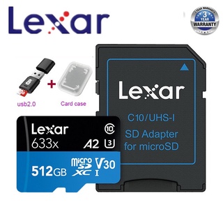 Đầu đọc thẻ nhớ lexar 633x 95mb / s micro sd 512gb 256gb 128gb 64gb 32gb sdxc sdhc uhs-1 cho drone gopro