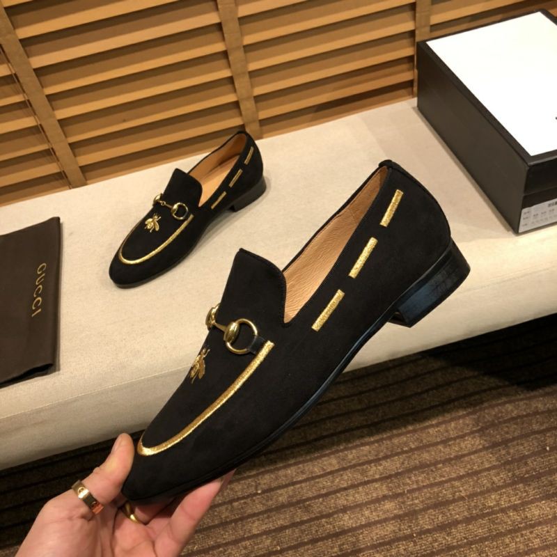Giày lười nam da lộn thời trang GUCCI