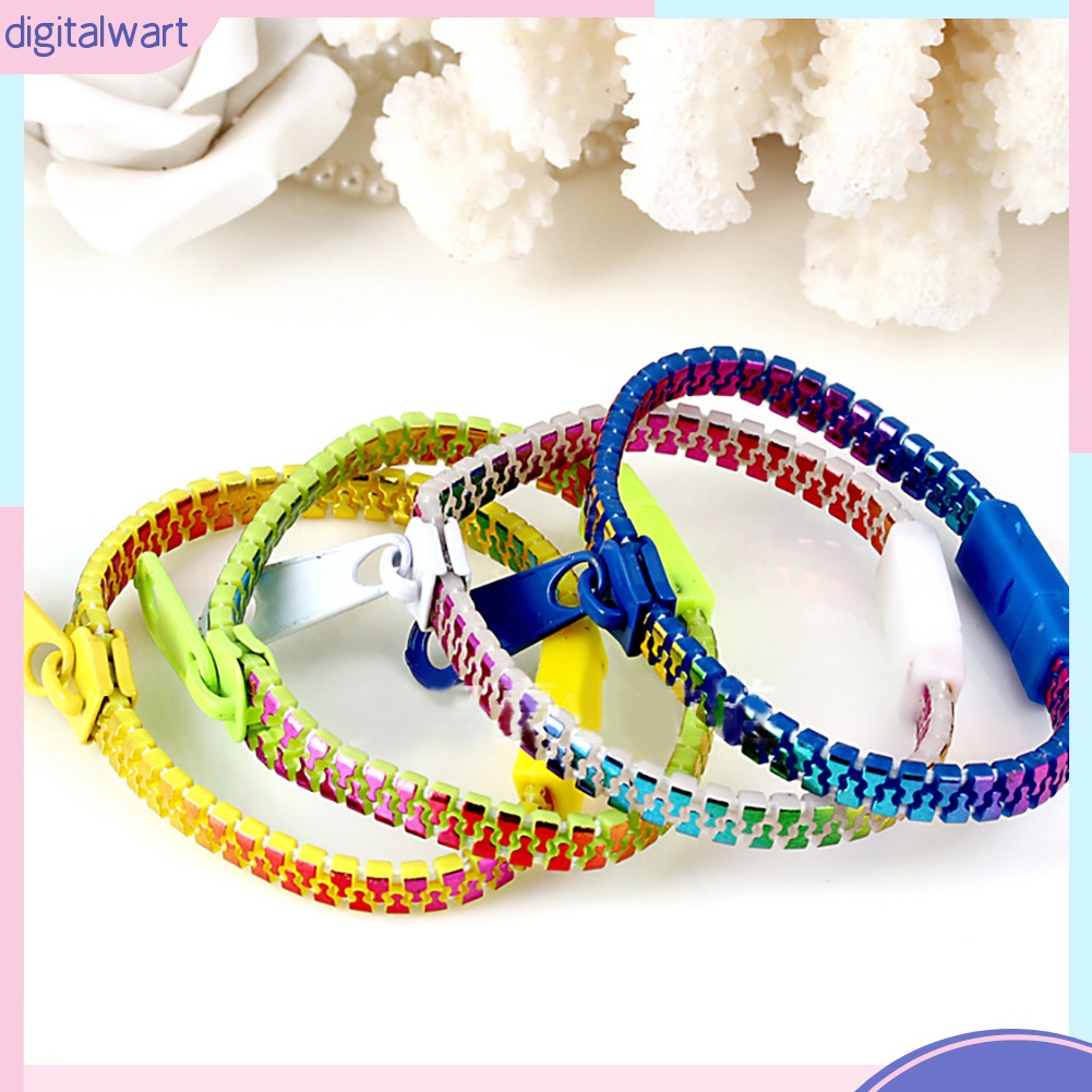 Vòng đeo tay kiểu dây kéo nhiều màu thời trang nam nữ