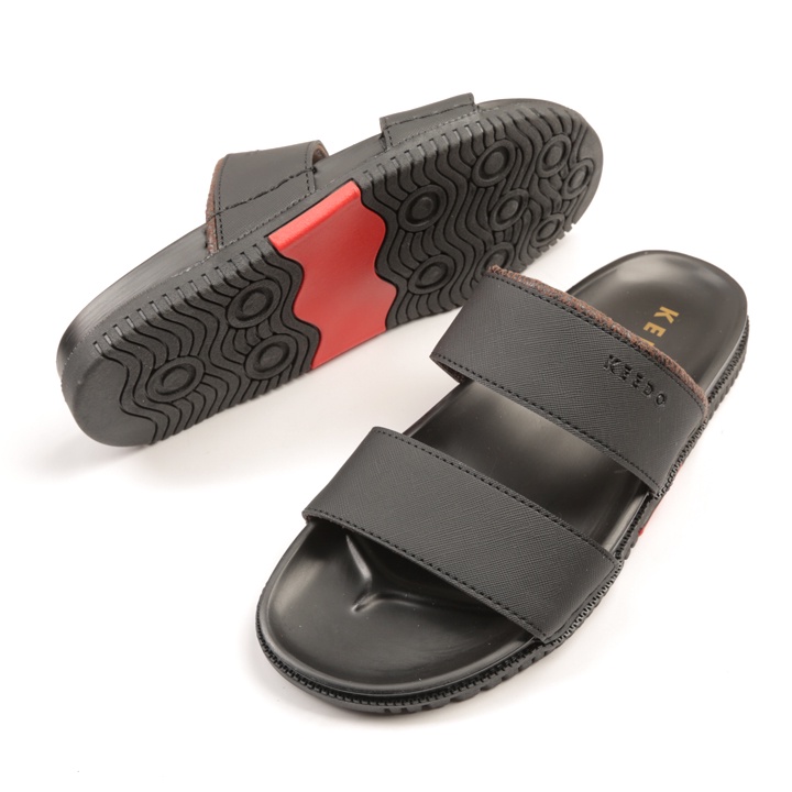 Dép nam quai ngang xịn hai quai mới, Dép da giá tốt KD912