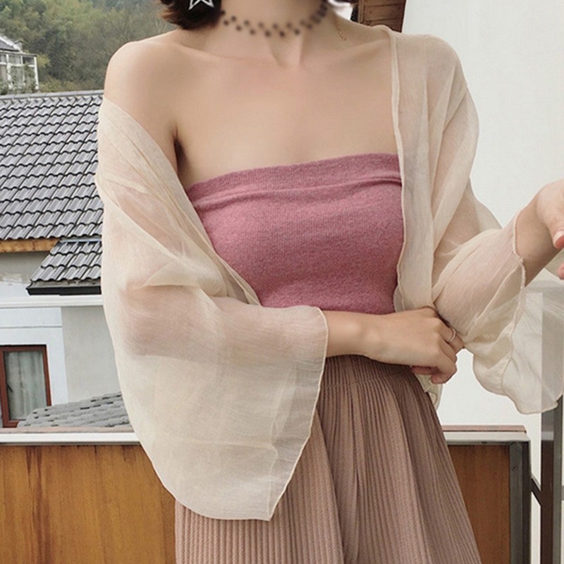 Áo Khoác Cardigan Tay Dài Dáng Rộng Phong Cách Retro