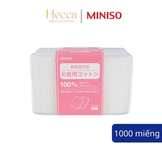 Bông Tẩy Trang Miniso Nhật 1000 miếng - Hecca Cosmetics & Beauty