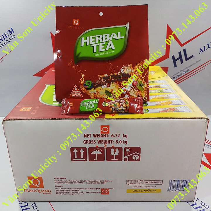 3 bịch trà Thảo Mộc hòa tan Trần Quang 336g (24 gói * 14g) Herbal Tea (3 bags)