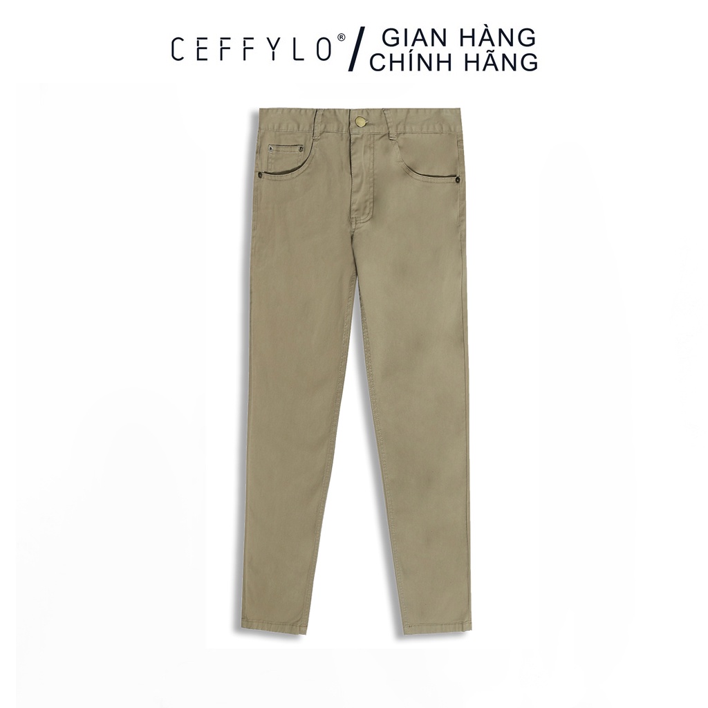 [Mã BMBAU50 giảm 7% tối đa 50K đơn 99K] Quần Khaki Túi Jeans trơn Camel CEFFYLO, Form Slimfit, Co Giãn