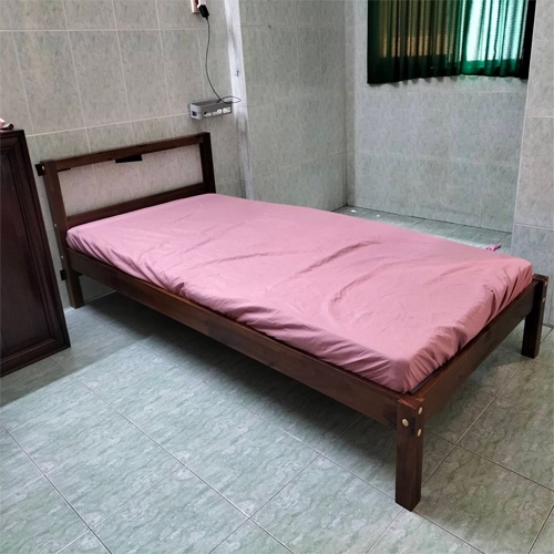 Giường gỗ xuất khẩu Hàn Quốc 1mx2m- Giường đơn một người nằm - Giường gỗ 1m x 2m - Giường ngủ 1m2 x 2m