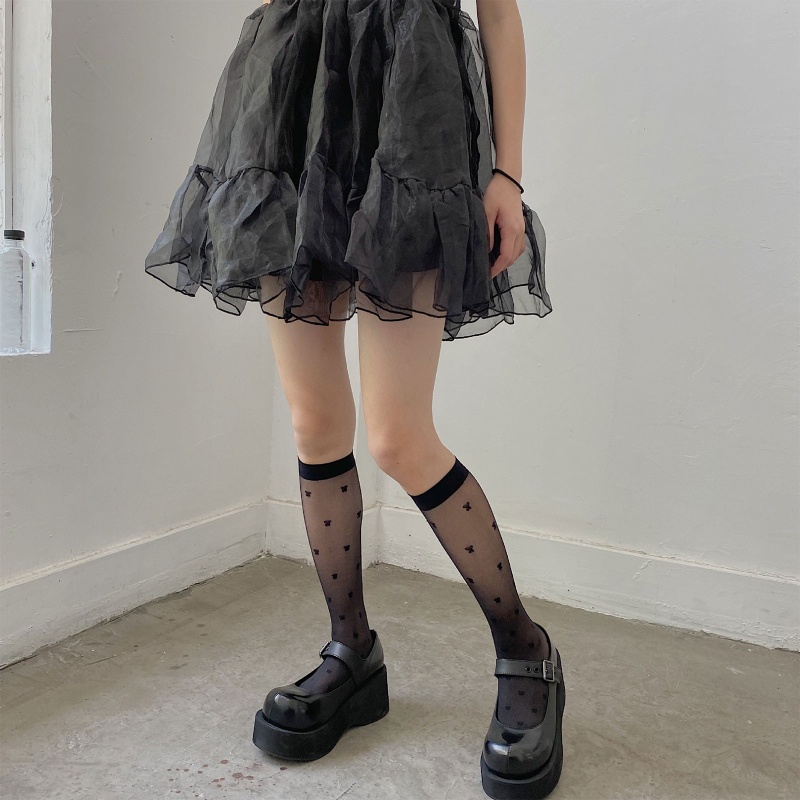 Vớ Đồng Phục Hóa Trang Cô Hầu Gái Nhật Bản Lolita Đính Nơ Dễ Thương