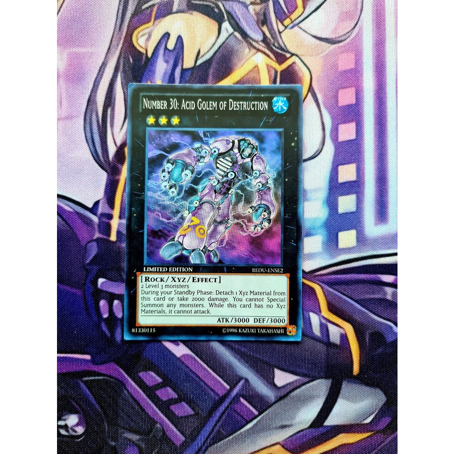 Thẻ Bài Yugioh Monster Number 30: Acid Golem of Destruction - REDU-ENSE2 - Super Rare