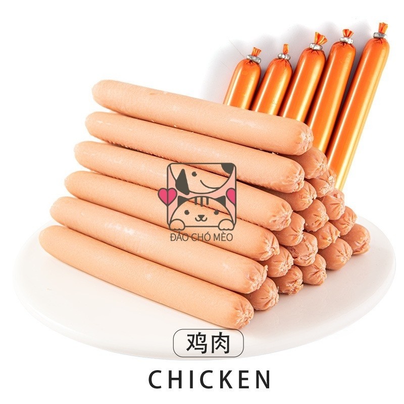 Xúc xích chó mèo có thể ăn liền đồ ăn vặt chó mỗi cây 15gr - Lin Pet