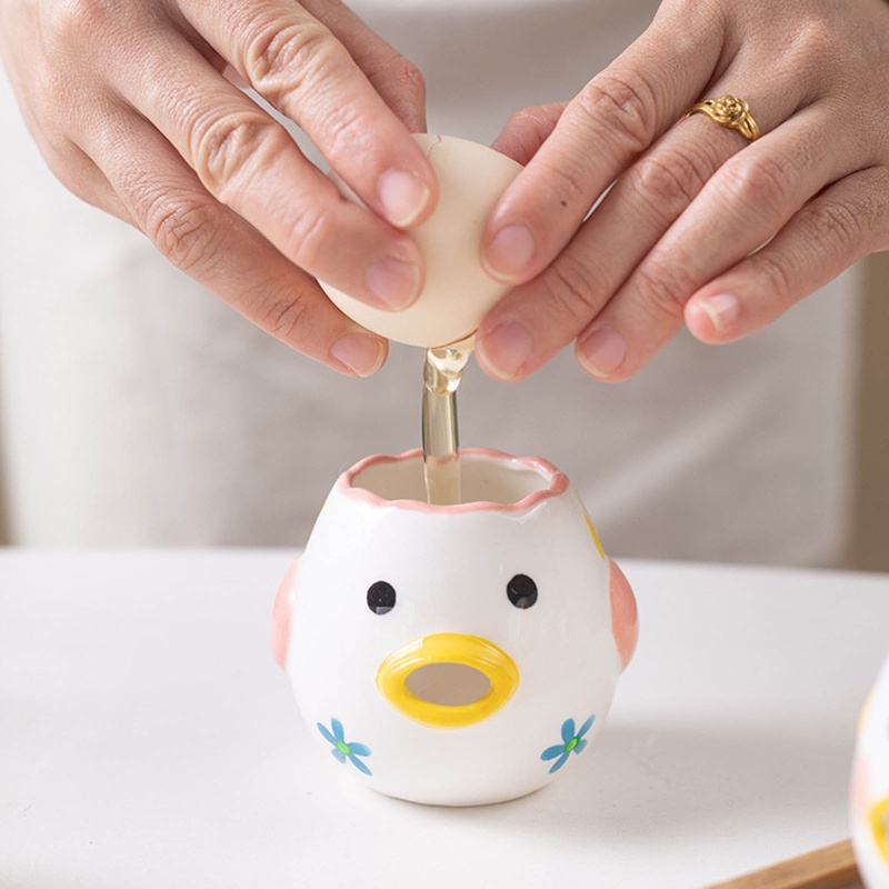 Dụng Cụ Tách Lòng Đỏ Trứng Gà Bằng Gốm Dễ Thương