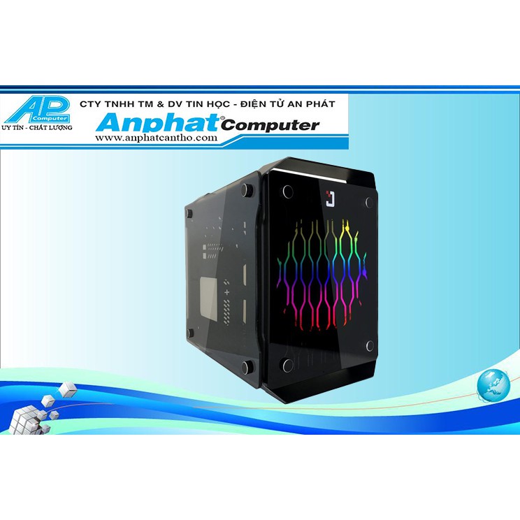 Case máy tính Jetek G9015 (Case Game Cube - 3 mặt kính cường lực)- Hàng chính hãng