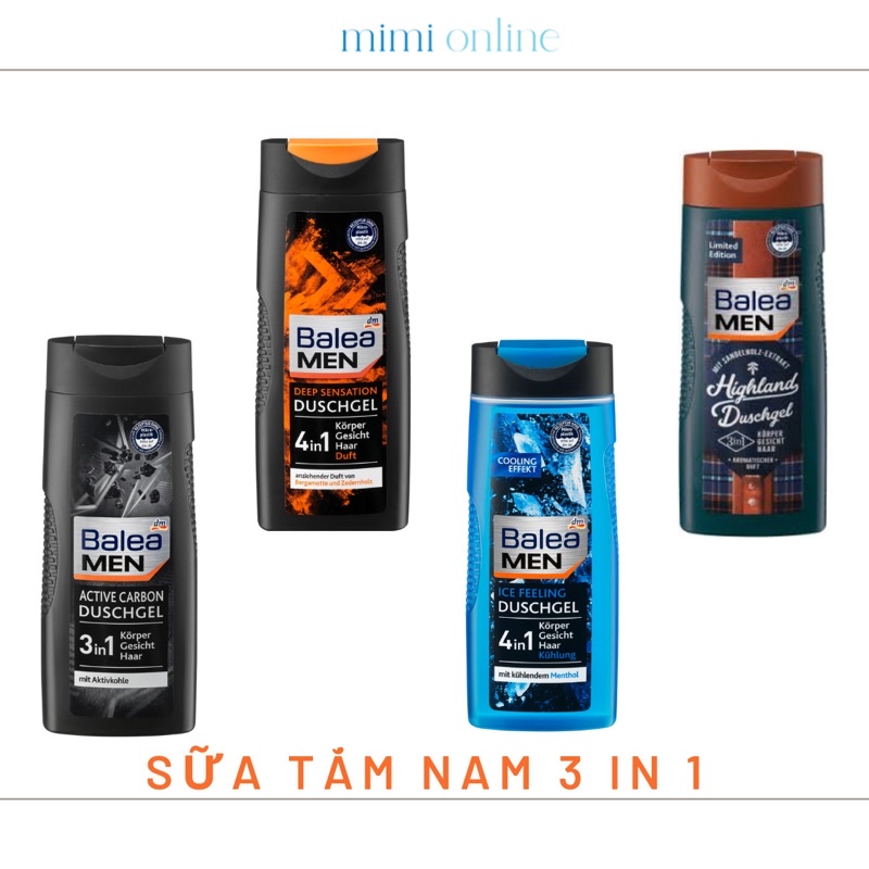 Sữa tắm Nam balea 4in1 Deep Sensation