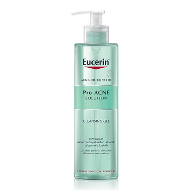 Eucerin Sữa Rửa Mặt Cho Da Nhờn Mụn ProAcne Solution Cleansing Gel 400ml TẶNG sữa rửa mặt 75ml