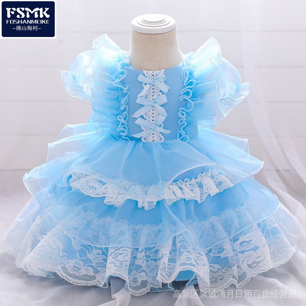 Đầm Công Chúa Lolita One-Old Phong Cách Âu Mỹ 2022 Cho Bé Gái