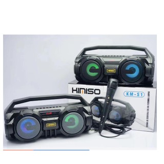 Giá Hủy Diệt] Loa Hát Karaoke Bluetooth Xách Tay KM-S1 S2 S3 S6 Tặng Kèm 1 Mic Hát Loa Bluetooth Karaoke Loa Kéo Karaoke