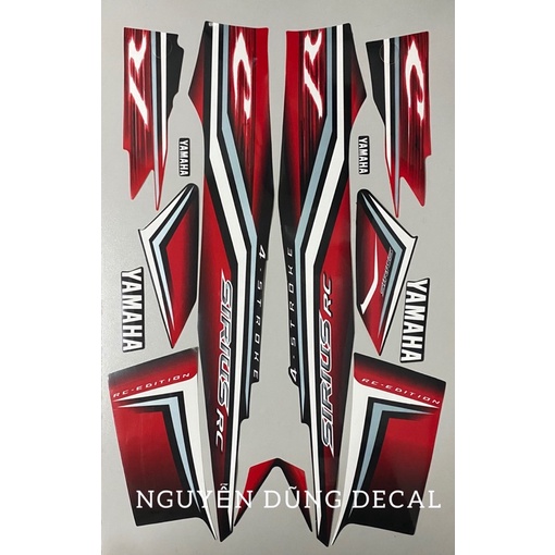 Nguyên bộ tem Sirius RC màu đỏ đen_ Nguyễn Dũng Decal