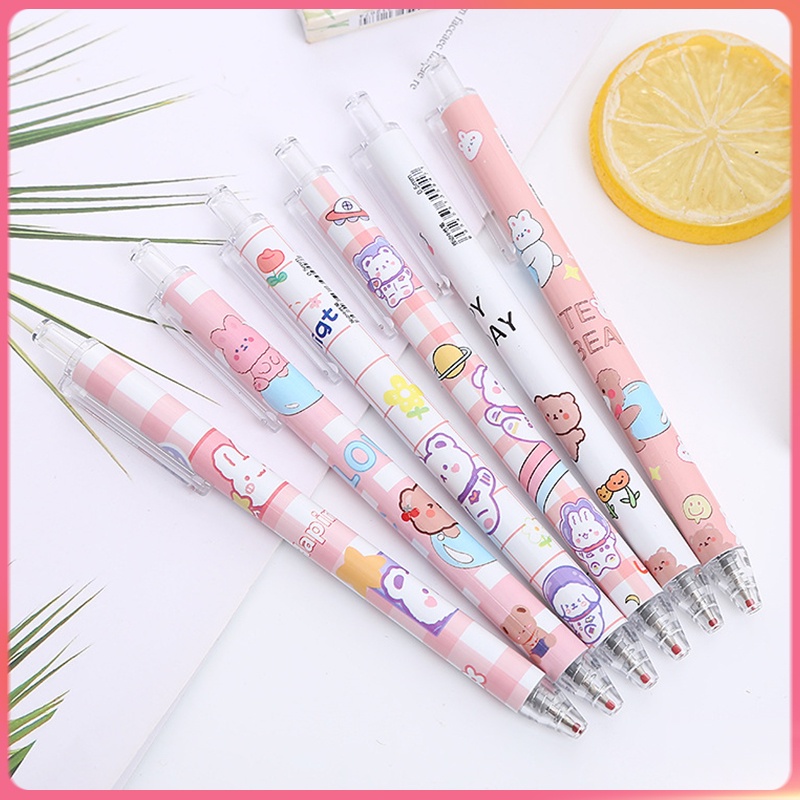 Bút Mực Gel Họa Tiết Gấu Hoạt Hình Dễ Thương Xinh Xắn