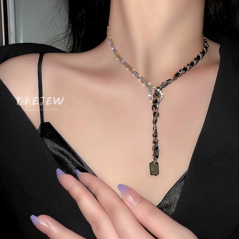 DREJEW Dây Chuyền Kim Cương May Mắn Thời Trang Hip Hop
