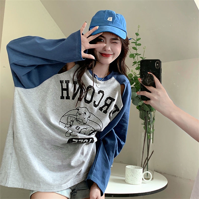 Áo Sơ Mi Chống Nắng Tay Dài Dáng Rộng Rách Cá Tính Cho Nữ