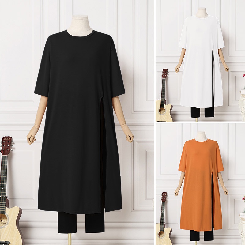 Zanzea Áo Thun Nữ Tay Lỡ Form Dài Rộng Thời Trang Hàn