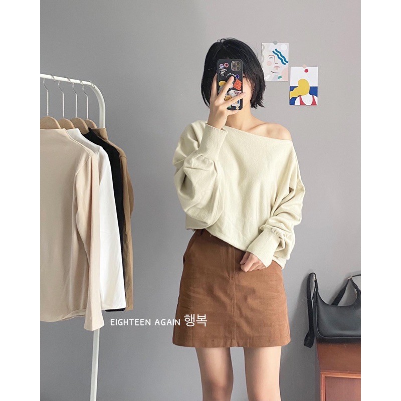ÁO LEN TRỄ VAI (HÀNG SẴN/ẢNH THẬT/18AGAIN)